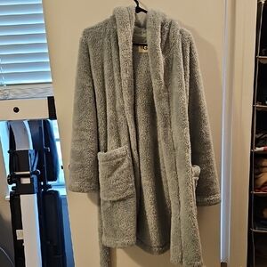 UGG Plush Gray Hooded Robe